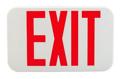 Keystone Technologies Single or Double Face LED Exit Sign W/ Switchable Red or Green Lettering White
