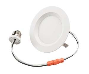 Keystone Technologies 4 Inch 6/8/10 Watt Regressed Smooth LED Wafer Downlight Retrofit 2700/3000/3500/4000/5000K   