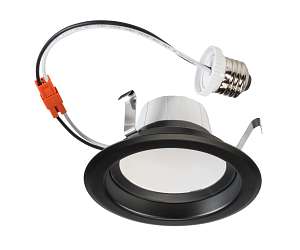 Keystone Technologies 5/6 Inch 8/10/14 Watt Aviva Regressed LED Downlight Retrofit 2700/3000/3500/4000/5000K Selectable Black
