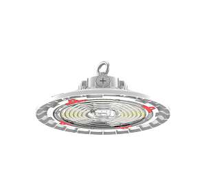 Keystone Technologies 70/100/150 Watt Compact Round LED High Bay Fixture 3000/4000/5000K Selectable White 