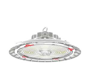 Keystone Technologies 100/150/200 Watt Compact Round LED High Bay Fixture 3000/4000/5000K Selectable White 