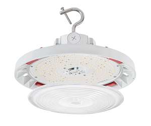 Keystone Technologies 100/150/200 Watt Round Optic Swap 120-277V LED High Bay Light Fixture 3000/4000/5000K Selectable White 