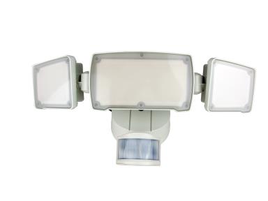 50 Watt Square 3 Head LED Security Light with Motion Sensor and Integrated Photocell 5000K