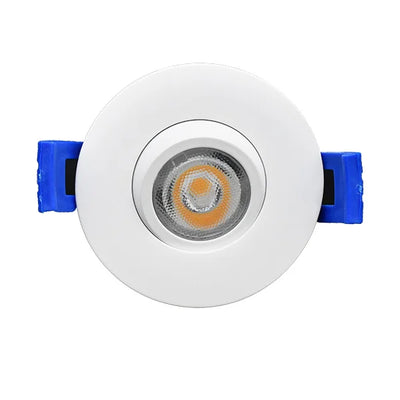 GM Lighting 1 Inch Selectable MiniTask 120V Adjustable LED Downlight 2700K/3000K/3500K/4000K/5000K White Selectable