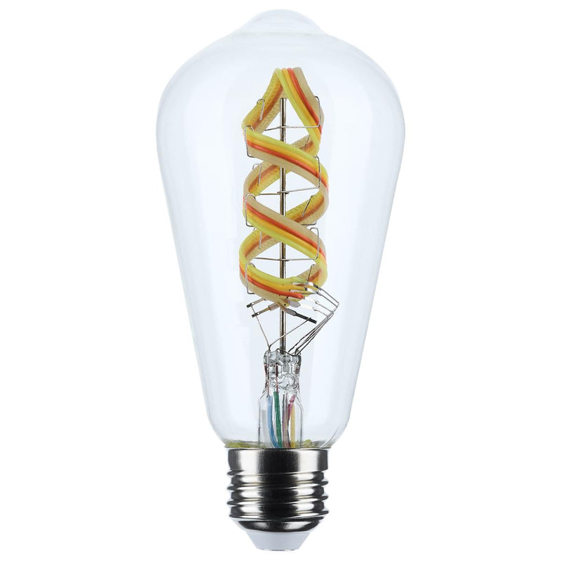 Satco 6 Watt Starfish ST19 Color Changing Smart LED E26 Base Light Bulb