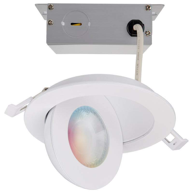 4 Inch 9 Watt Round RGBTW Starfish Smart Directional Low Profile Downlight