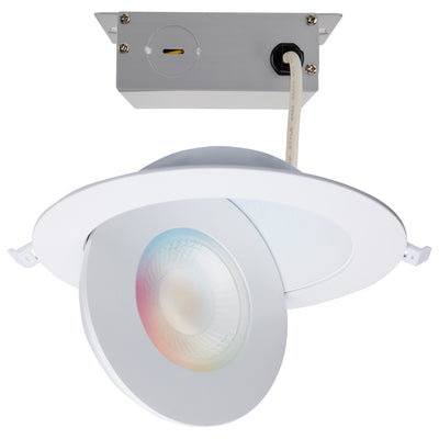 6 Inch 15 Watt Round RGBTW Starfish Smart Directional Low Profile Downlight