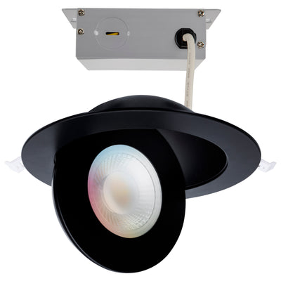 6 Inch 15 Watt Round RGBTW Starfish Smart Directional Low Profile Downlight