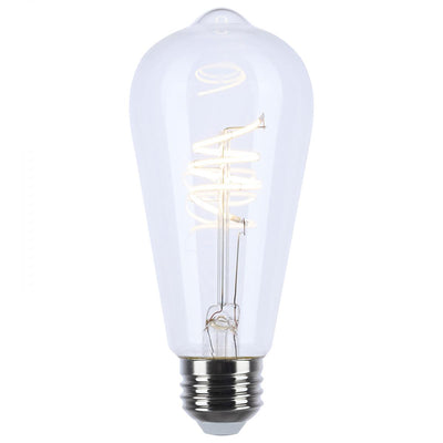 Satco 6 Watt ST19 LED Flex Gray Coil Filament Light Bulb 2700K   