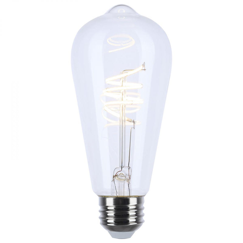 Satco 6 Watt ST19 LED Flex Gray Coil Filament Light Bulb 2700K   