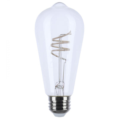Satco 6 Watt ST19 LED Flex Gray Coil Filament Light Bulb 2700K   