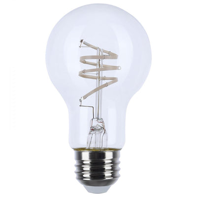 Satco 6 Watt A19 LED Flex Gray Coil Filament Light Bulb 2700K 2700K Warm White