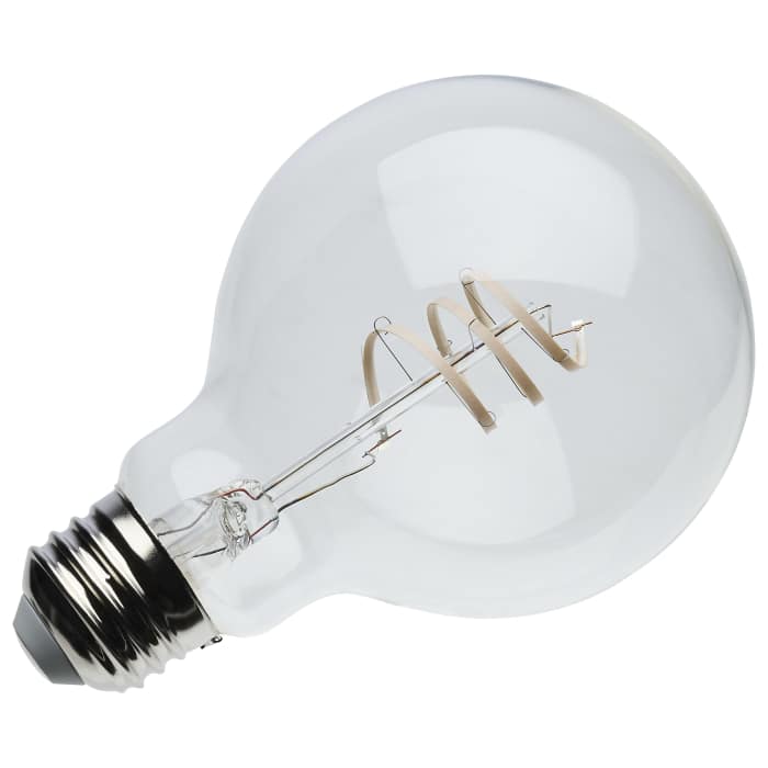 6 Watt G25 LED Flex Gray Coil Filament E26 Base Light Bulb 2700K ...