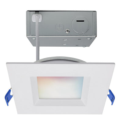 Satco 4 Inch 9 Watt Square RGBTW Starfish LED Smart Slimfit Downlight   