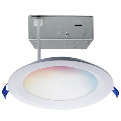 Satco 6 Inch 12 Watt Round RGBTW Starfish LED Smart Slimfit Downlight   