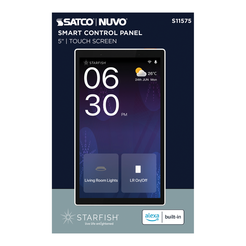 Satco 5 Inch Starfish In-Wall Wired Touch Screen