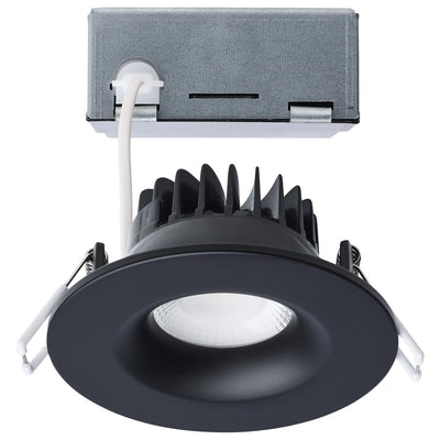 Satco 3-1/2 Inch 10 Watt Round Architectural LED Direct Wire Downlight 2700/3000/3500/4000/5000K Selectable Black