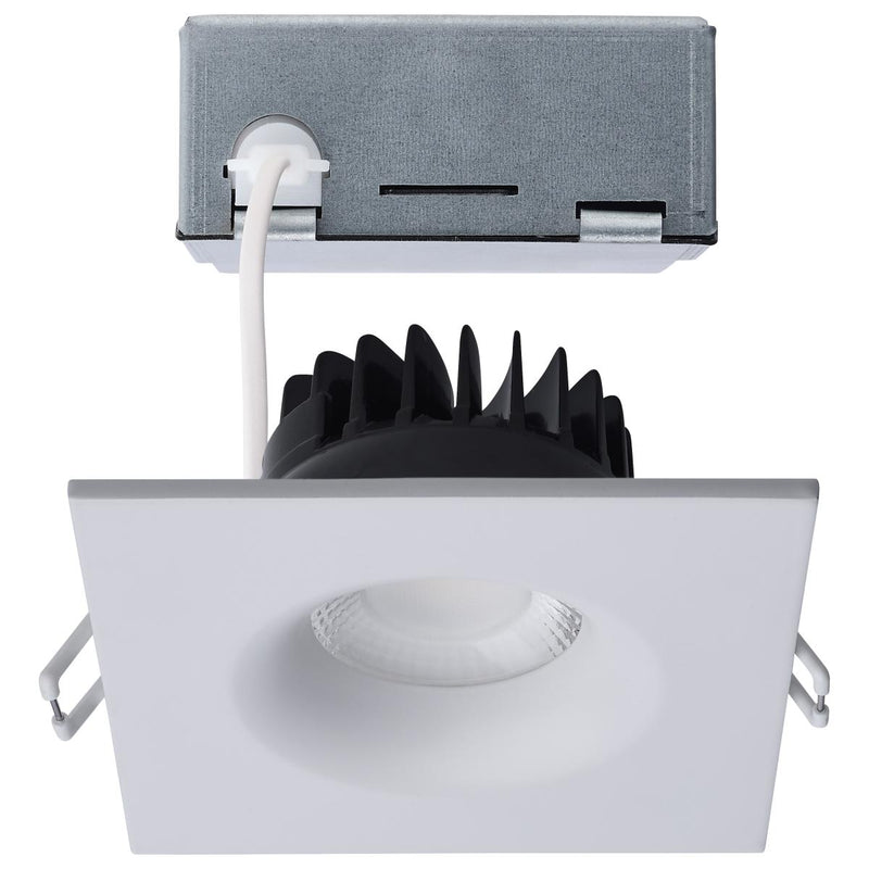 Satco 3-1/2 Inch 10 Watt Square Architectural LED Direct Wire Downlight 2700/3000/3500/4000/5000K Selectable White