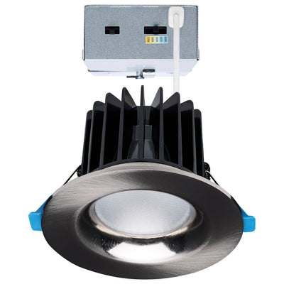 Satco 3 Inch Round 16/20/24 Watt LED Architectural Downlight 2700K/3000K/3500K/4000K/5000K Selectable Brushed Nickel