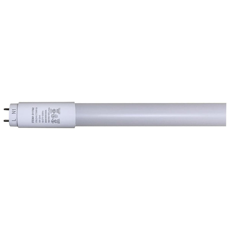 Satco 4 Foot 13 Watt LED T8 Color Selectable Hybrid Type A/B Tube Light 3500/4000/5000K Selectable  