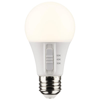 Satco 14 Watt LED Non-Dimmable A19 Color Selectable Light Bulb 30/40/50K   