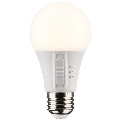 Satco 6 Watt LED Non-Dimmable A19 Color Selectable Light Bulb 30/40/50K   