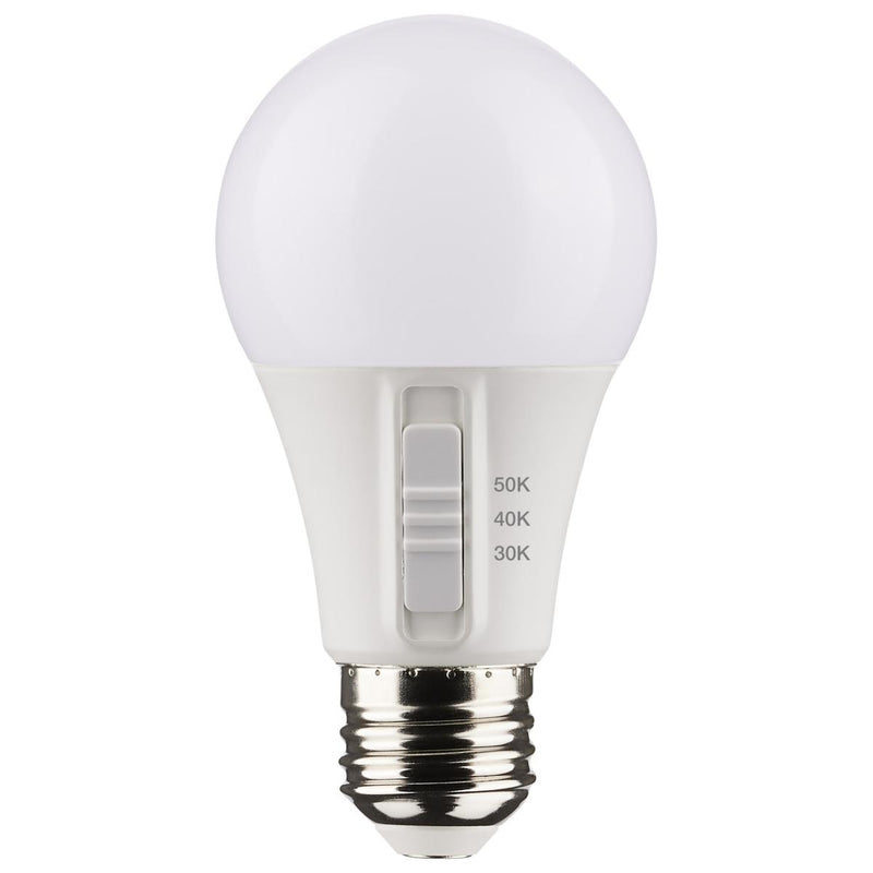Satco 6 Watt LED Non-Dimmable A19 Color Selectable Light Bulb 30/40/50K Selectable  