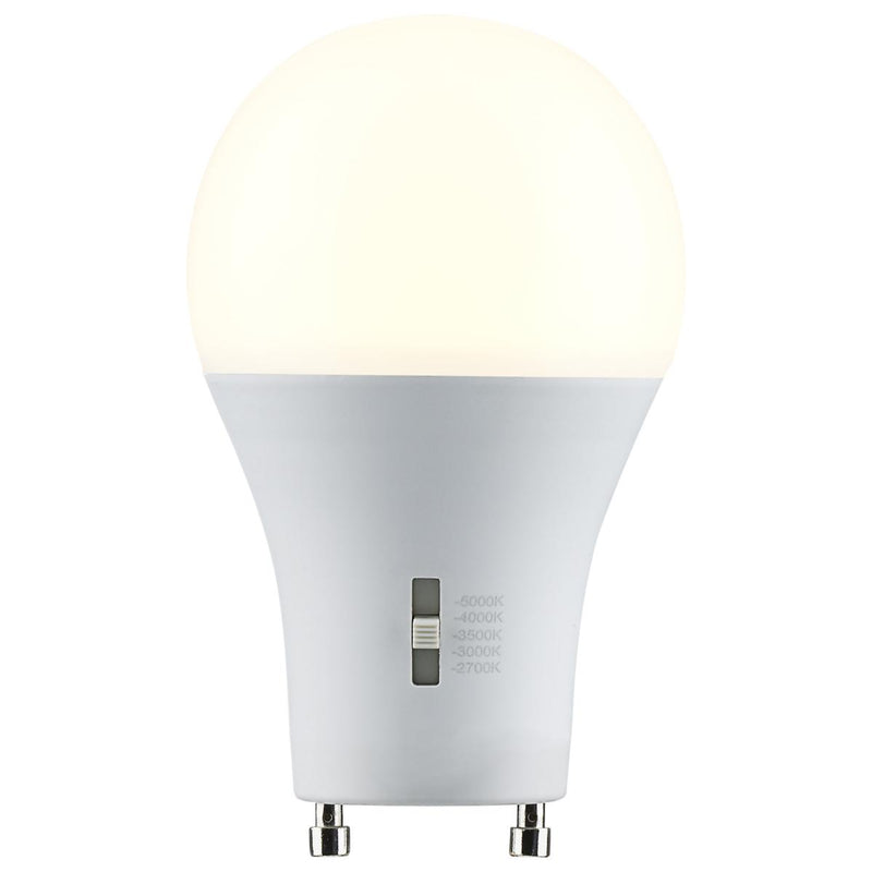 Satco 8.8 Watt LED Dimmable A19 Color Selectable GU24 Light Bulb 30/40/50K   