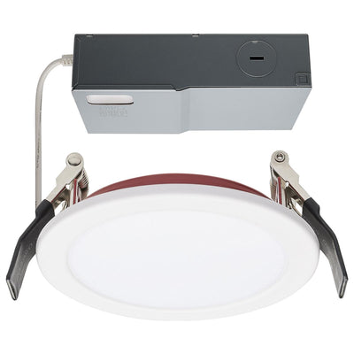 Satco 4 Inch 10 Watt LED 120V Fire Rated Flat Lens Downlight 27/30/35/40/50K Selectable White 