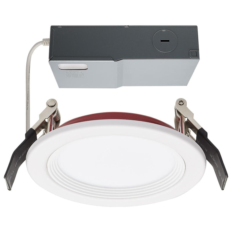 Satco 4 Inch 10 Watt LED 120V Fire Rated Stepped Baffle Downlight 27/30/35/40/50K   