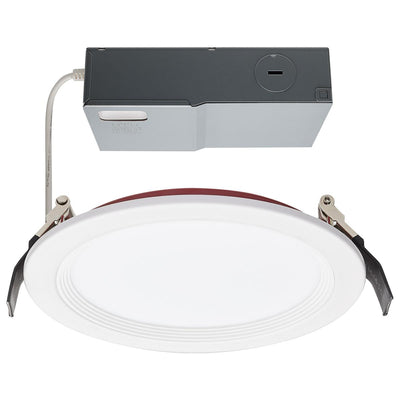 Satco 6 Inch 13 Watt LED 120V Fire Rated Stepped Baffle Downlight 2700/3000/3500/4000/5000K Selectable White 