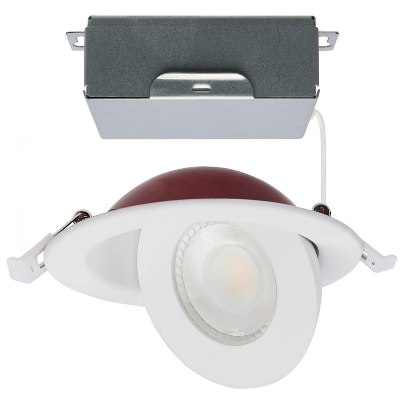 Satco 4 Inch 9 Watt LED 120V Fire Rated Gimbal Downlight 2700/3000/3500/4000/5000K   