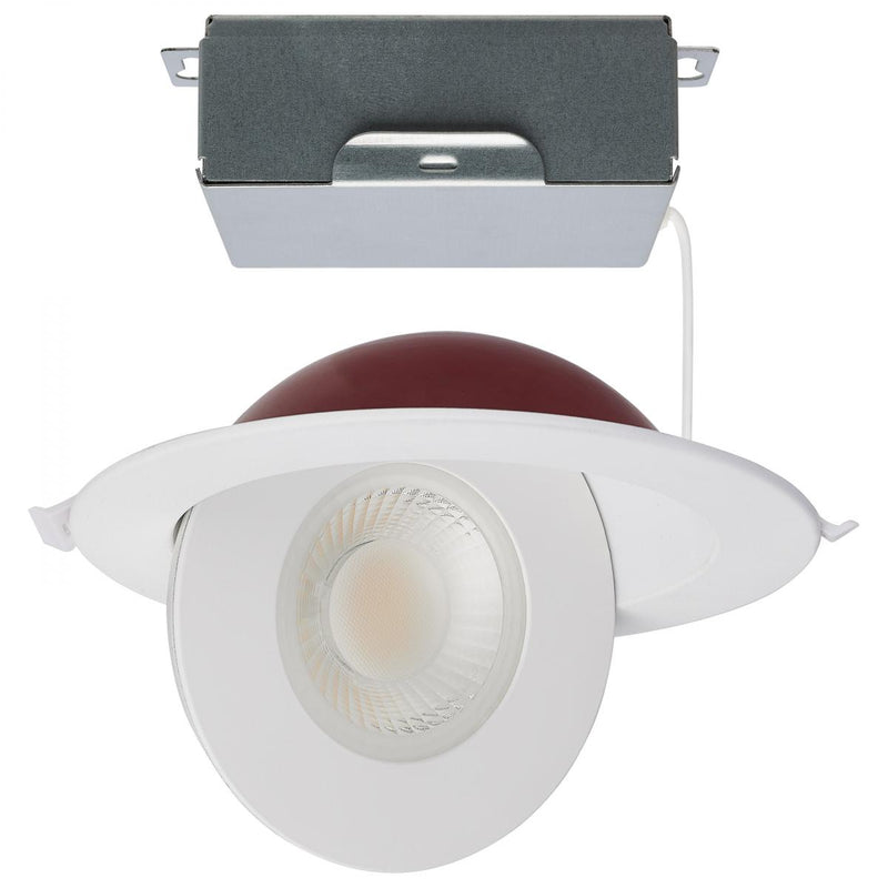 Satco 6 Inch 15 Watt LED 120V Fire Rated Gimbal Downlight 2700/3000/3500/4000/5000K   