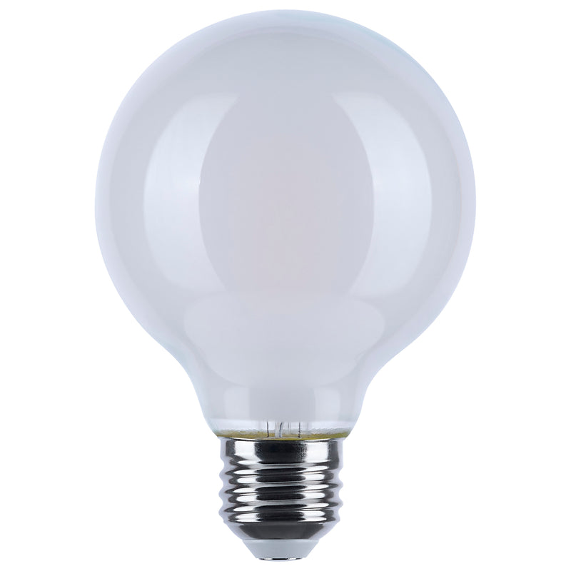 Satco 8 Watt Enclosed Fixture Rated 120V G25 E26 White Light Bulb Warm Dimming 3000-2000K