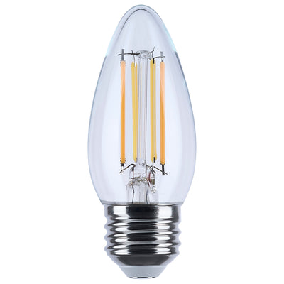 Satco 4.5 Watt Enclosed Fixture Rated 120V B11 E26 Clear Light Bulb Warm Dimming 3000-2000K