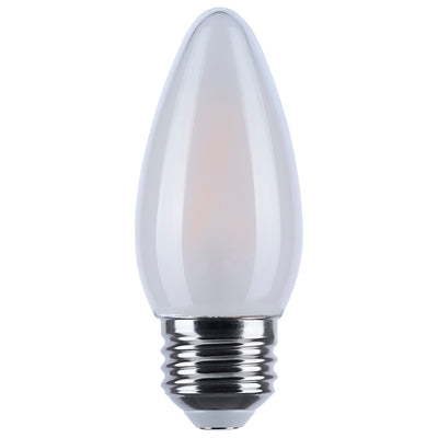 Satco 4.5 Watt Enclosed Fixture Rated 120V B11 E26 Frosted Light Bulb Warm Dimming 3000-2000K