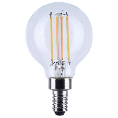 Satco 4.5 Watt Enclosed Fixture Rated 120V G16 E12 Clear Light Bulb Warm Dimming 3000-2000K