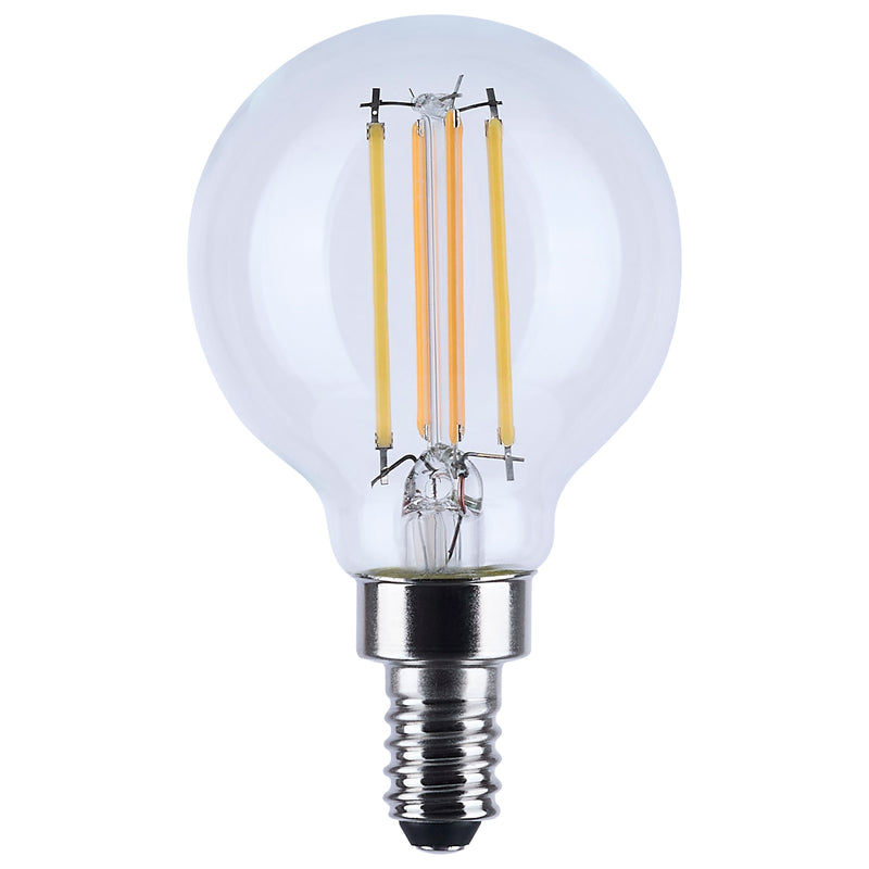 Satco 4.5 Watt Enclosed Fixture Rated 120V G16 E12 Clear Light Bulb Warm Dimming 3000-2000K