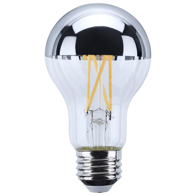 Satco 12 Watt Dimmable Crown Colored A19 LED Light Bulb 2700K 2700K Warm White Silver