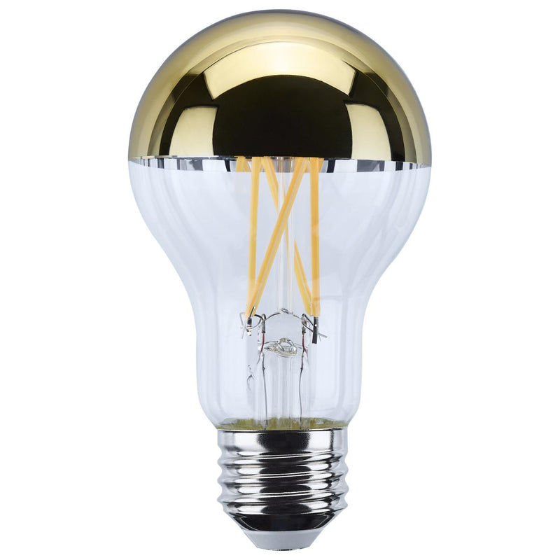 Satco 12 Watt Dimmable Crown Colored A19 LED Light Bulb 2700K 2700K Warm White Gold