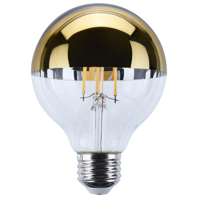 Satco 6 Watt Dimmable Crown Colored G25 LED Light Bulb 2700K 2700K Warm White Gold