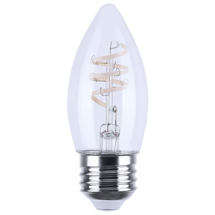 4 Watt B11 LED Flex Gray Coil Filament E26 Base Light Bulb – Green ...
