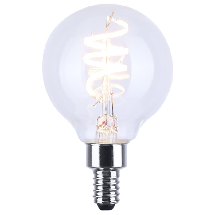 4 Watt G16.5 LED Flex Gray Coil Filament E12 Base Light Bulb – Green ...