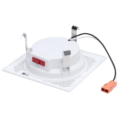 Satco 4 Inch 7 Watt Square LED Smooth Baffle Downlight 2700/3000/3500/4000/5000K