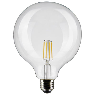 Satco 6 Watt Clear LED G40 Medium Base Globe Light Bulb 2700K Warm White  