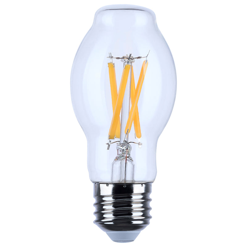 8 Watt Clear Dimmable BT15 E26 Medium Base LED Filament Light Bulb
