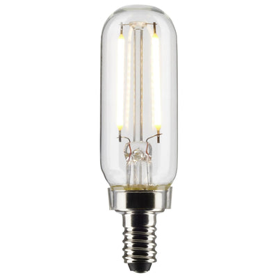 Satco 2.8 Watt Clear T6 Tubular LED E12 Candelabra Base Filament Bulb   