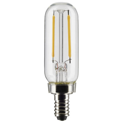 Satco 2.8 Watt Clear T6 Tubular LED E12 Candelabra Base Filament Bulb 2700K Warm White  