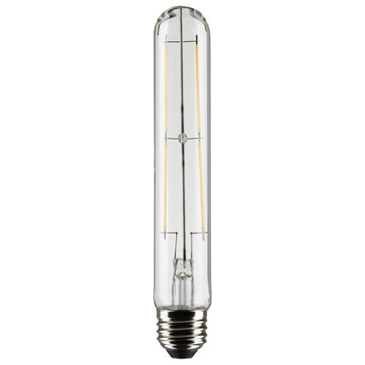 Satco 8 Watt Clear T9 LED Tubular Filament Light Bulb 2700K Warm White  