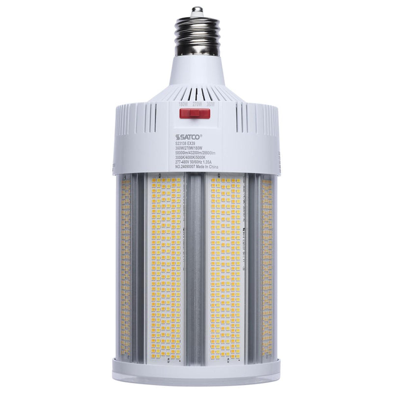 Satco 180/270/360 Watt Hi Lumen Hi Pro LED 277-480V Corn Cob Retrofit Light Bulb 3000/4000/5000K